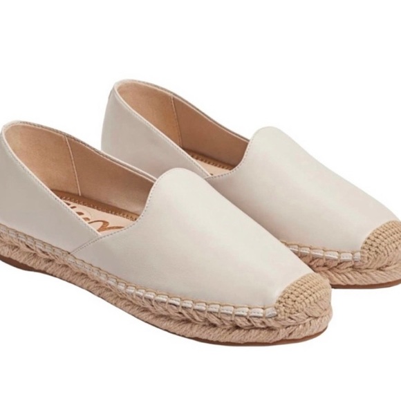 Sam Alderman Espadrille OFF White  Leather Flats size 9 they’re so beautiful 🤩 - Picture 6 of 8